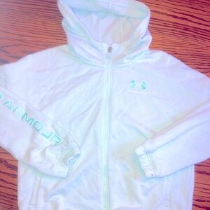 NWOT UA YMD girls pastel teal coat